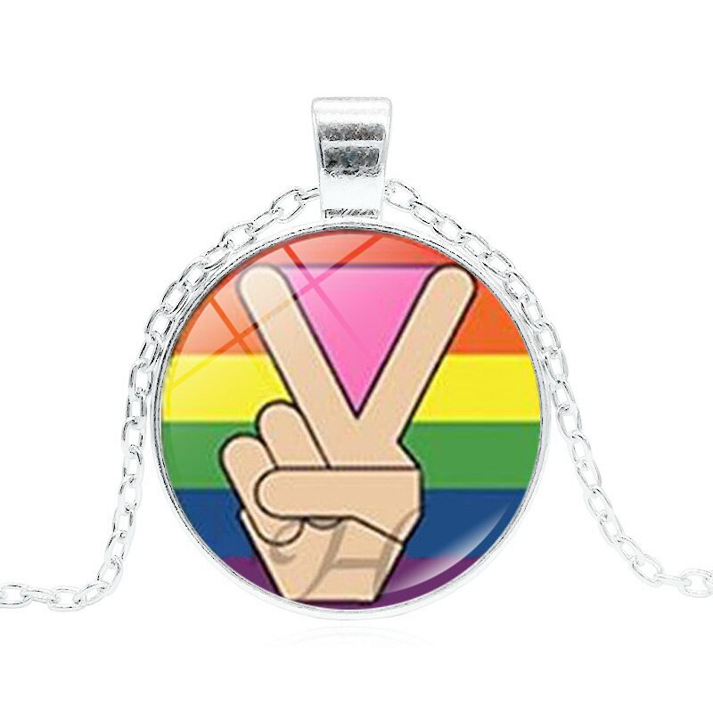 
                  
                    Rainbow Flag Pride Necklace Friendship LGBT Pendant Chain Necklace
                  
                