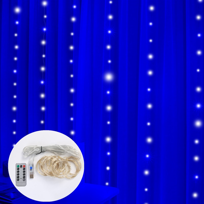 
                  
                    LED Holidays Curtain Garland for Window USB Power Fairy Lights with Remote Control Home Decor
                  
                