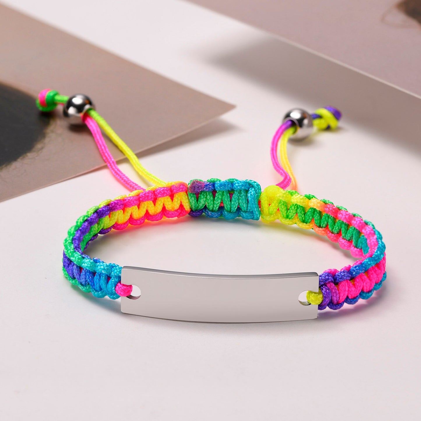 
                  
                    Vnox 10mm Braided Bracelet Adjustable Multicolor Rope Bracelet
                  
                