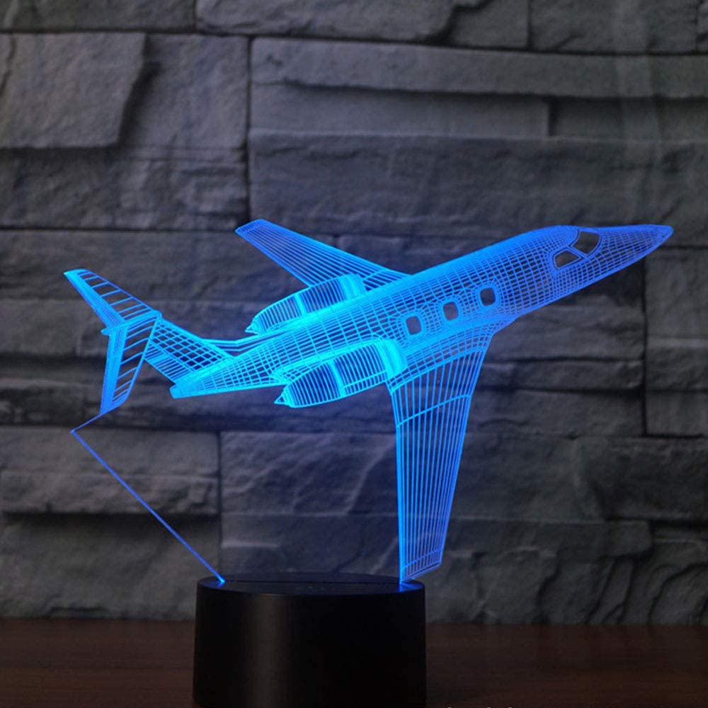 
                  
                    Aircraft 3D LED Lamp Abstractive Optical Illusion Night Light
                  
                