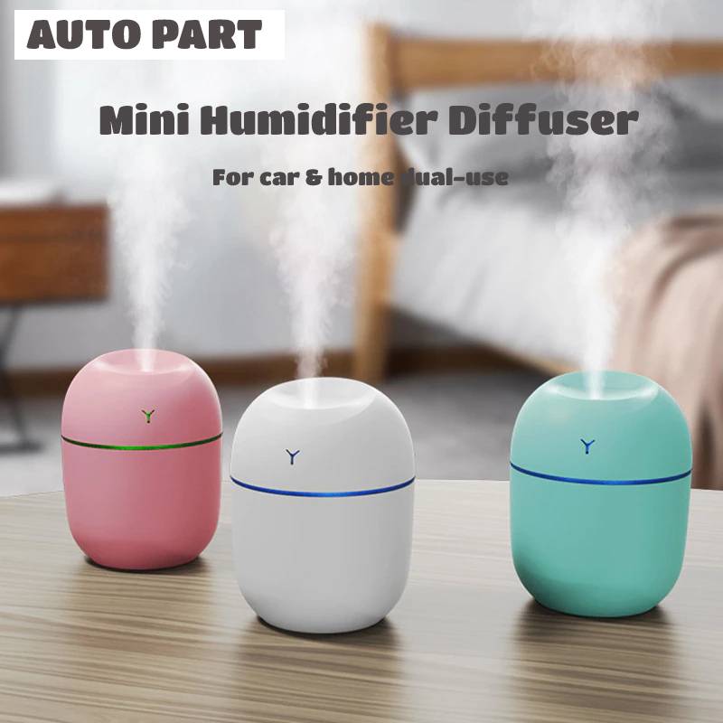 Mini Humidifier with LED Aroma Essential Oil Diffuser Portable Humidifier Air Freshener