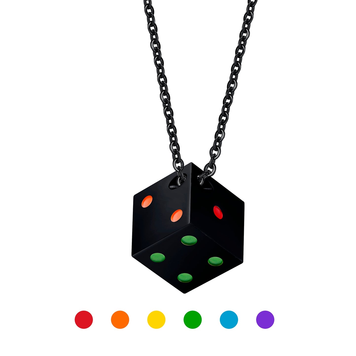 
                  
                    Vnox Cube Dice Style Stainless Steel Necklaces
                  
                