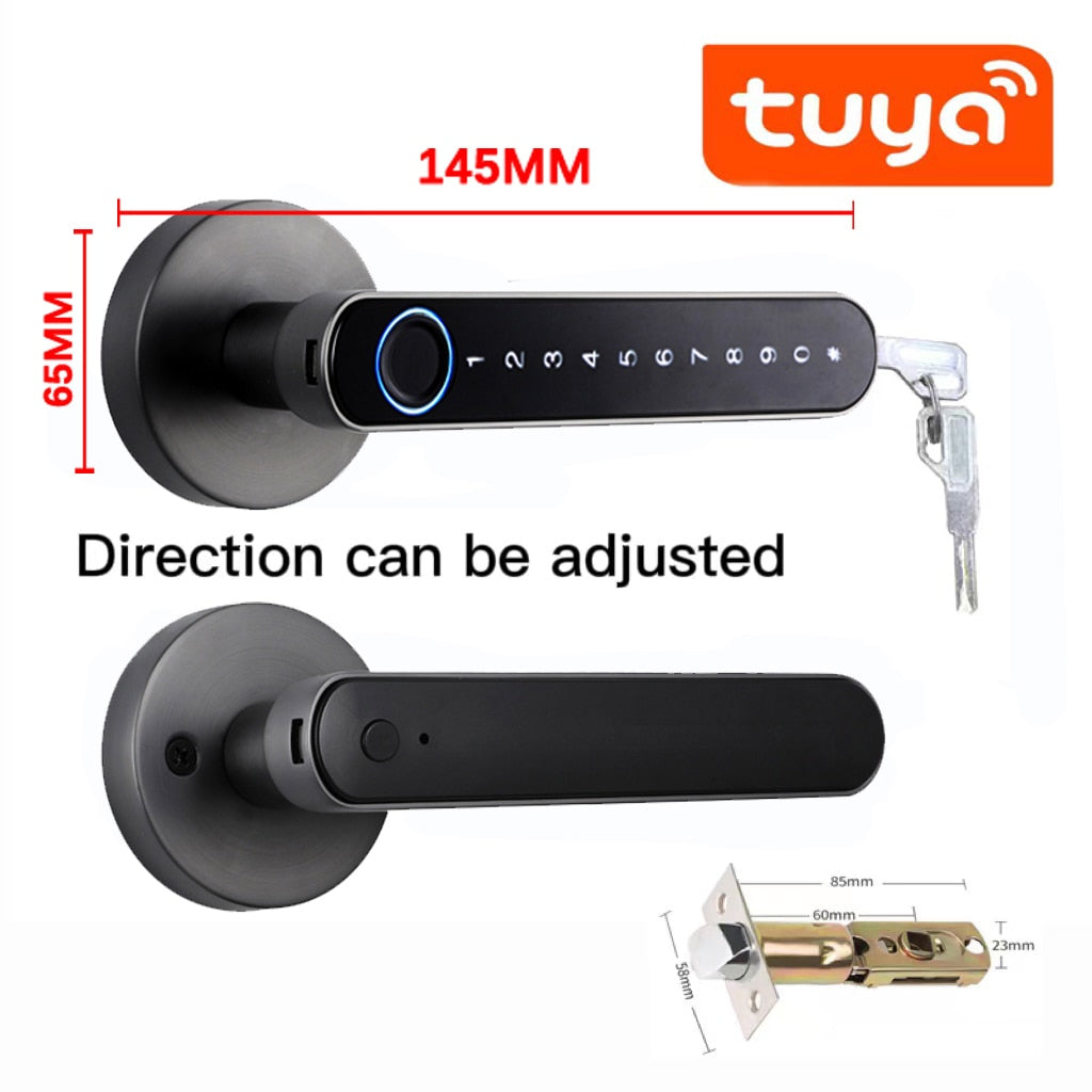 
                  
                    Biometric Smart Lock Fingerprint Password Electric Digital Lock Tuya App Keyless Security Door Lock
                  
                