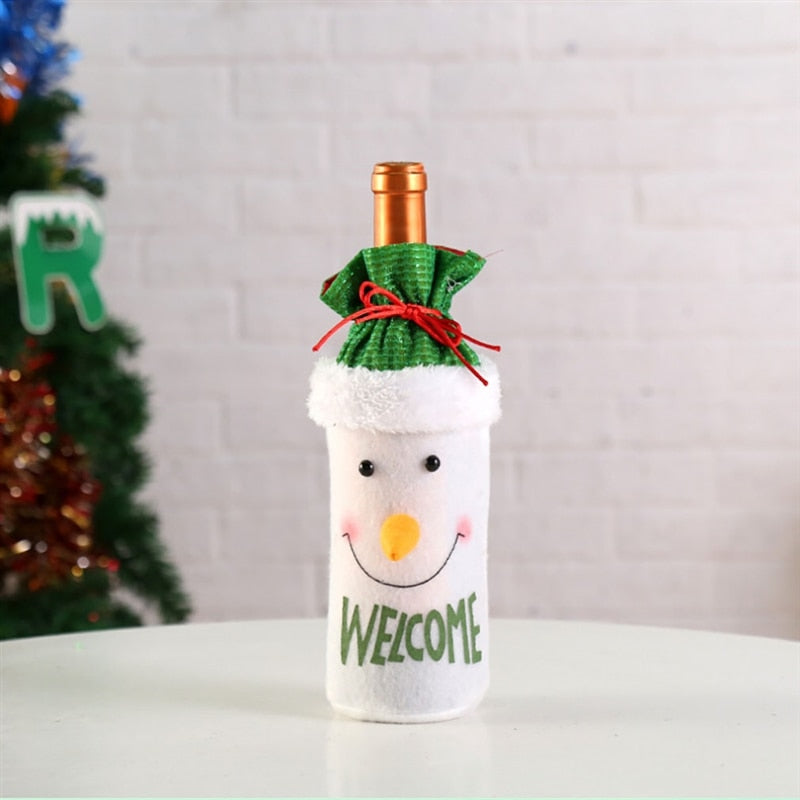 
                  
                    1pc Christmas Wine Champagne Bottle Cover Bag Plush Fabrics Holiday Christmas Decor For Home
                  
                