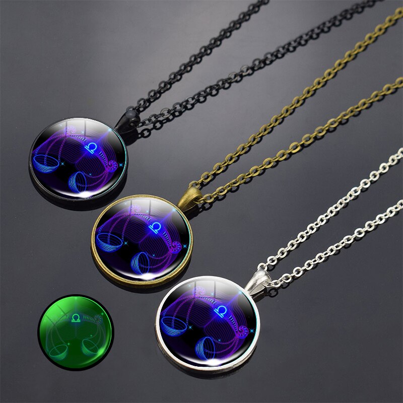 
                  
                    Luminous 12 Constellation Pendant Long Chains Necklace Zodiac Signs Glow in The Dark
                  
                