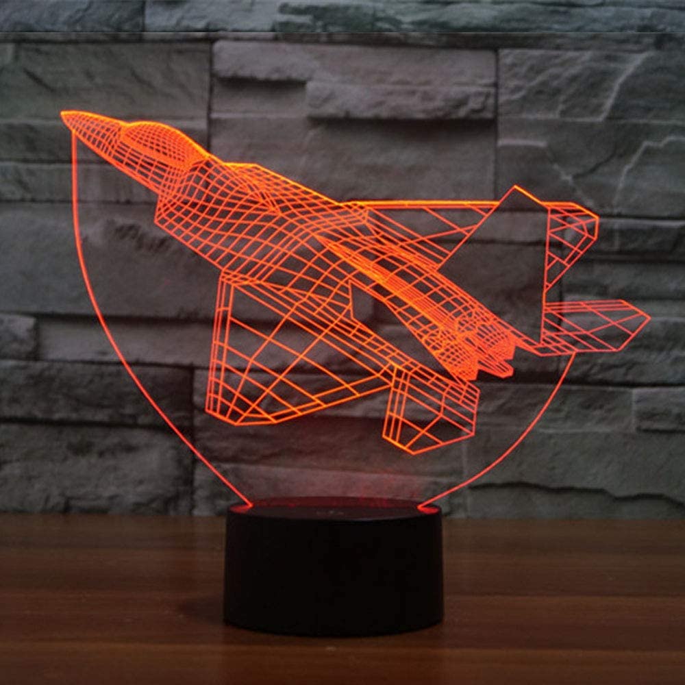 
                  
                    Aircraft 3D LED Lamp Abstractive Optical Illusion Night Light
                  
                