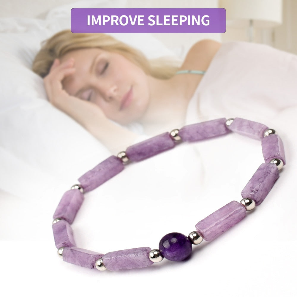 
                  
                    Natural Amethyst Body Purify Slimming Stone Energy Bracelets for Weight Loss Fatigue Relief Healing Yoga
                  
                