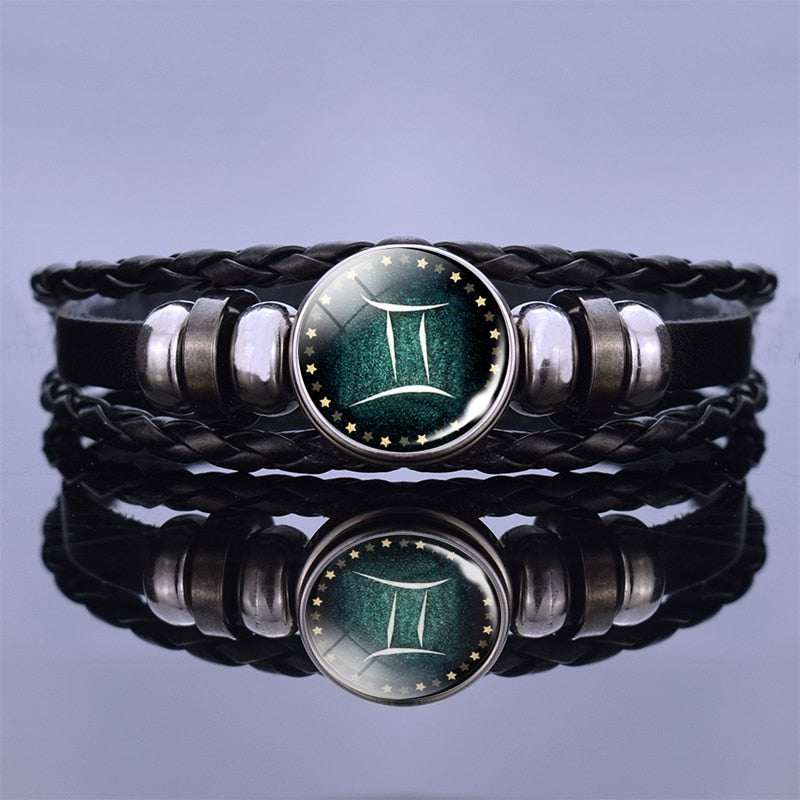 
                  
                    12 Zodiac Signs Constellation Charm Multilayer Weave Leather Bracelets
                  
                