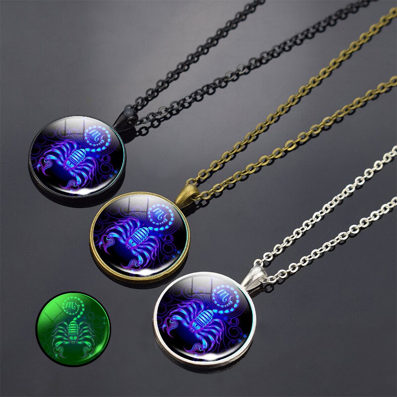 
                  
                    Luminous 12 Constellation Pendant Long Chains Necklace Zodiac Signs Glow in The Dark
                  
                