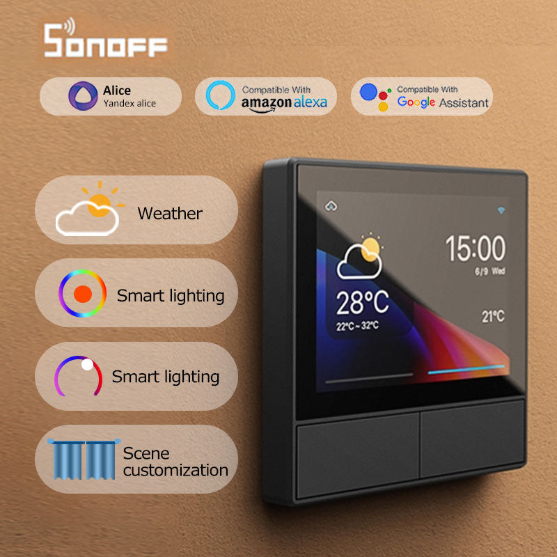 SONOFF NSPanel WiFi Smart Wall Switch US Thermostat Display Switch All-in-One Control Works with Alexa / Google Home